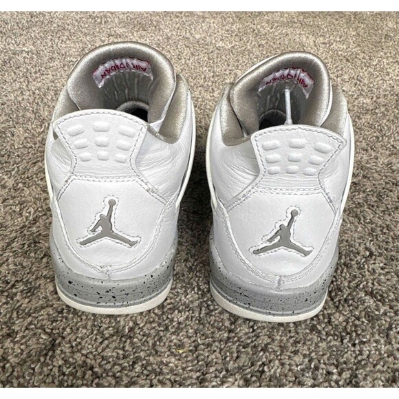 Nike Air Jordan 4 Retro White Oreo Size 4.5 Youth (Size 6 Women's) - Picture 4 of 9